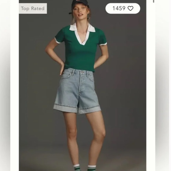 NWT Agolde Dame Denim Shorts - Picture 1 of 5